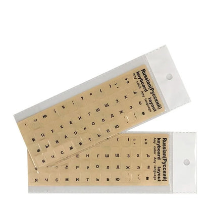 Russian English Transparent Keyboard Stickers Korean Hebrew Language Alphabet for Computer PC Dust Protection Laptop Accessories