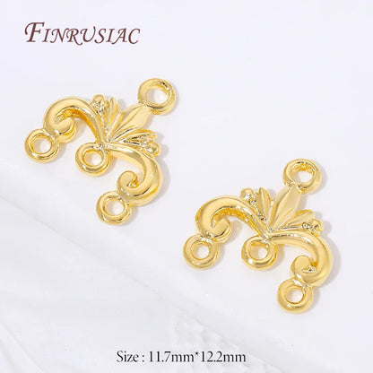 Connectors For Jewerly 18K Gold Plated Brass Connectors For Bracelets Accessories DIY Jewelry Making Supplies,Earrings Findings