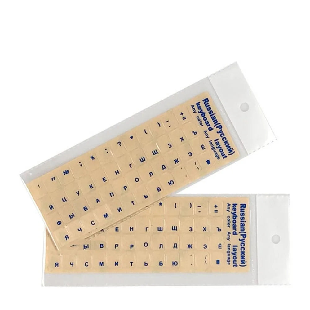 Russian English Transparent Keyboard Stickers Korean Hebrew Language Alphabet for Computer PC Dust Protection Laptop Accessories