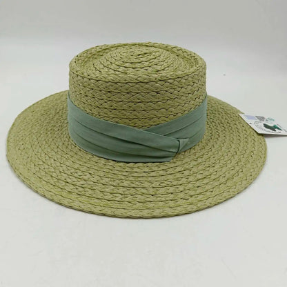 hats beach hat bohemian flat brim hat hand woven straw hat ladies summer vacation travel sun hat