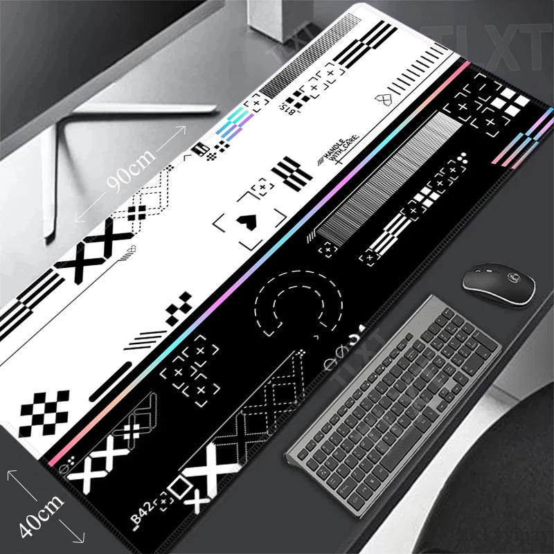 White Mouse Pads Printstream Gaming Mousepads Large Mousepad Gamer Rubber Mat Deskpad Company Long Desk Mats XXL For Csgo