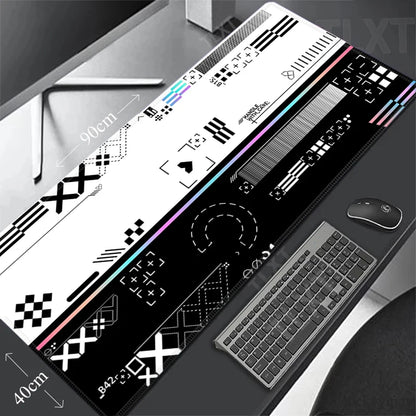 White Mouse Pads Printstream Gaming Mousepads Large Mousepad Gamer Rubber Mat Deskpad Company Long Desk Mats XXL For Csgo
