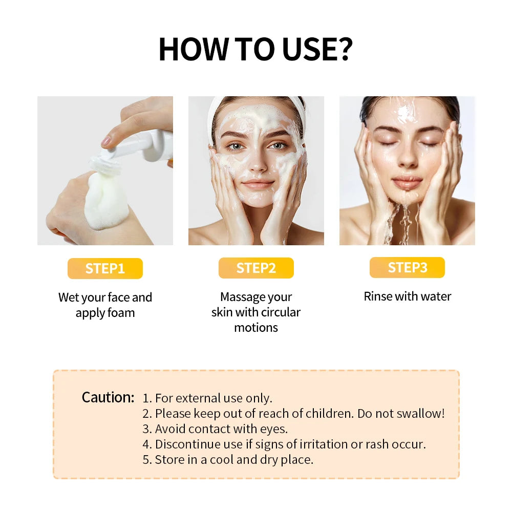 Turmeric Face Wash, Turmeric Cleanser, Turmeric Foaming Cleanser for All Skin Types