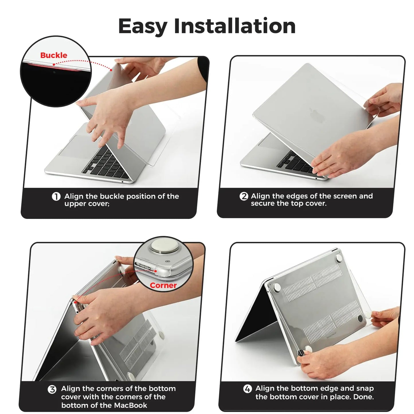 Case For MacBook Air 13/15 Inch M5 M4 M3 M2 2026, Compatible With Pro 14/16 Inch Pro/Max  M5 Chip 2026 Case+Keyboard Skin