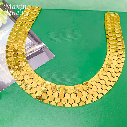 Italian Jewellery Set Vintage Necklace Earrings Bracelet Sets 18K Gold Plated Jewelry Set for Women Bridal Wedding Party Gifts