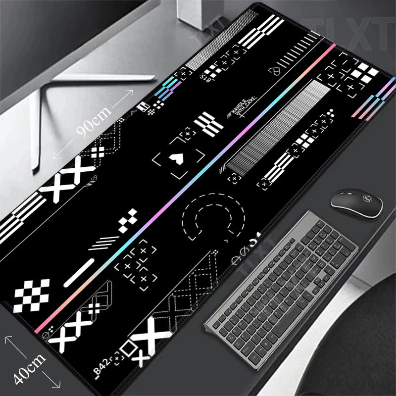 White Mouse Pads Printstream Gaming Mousepads Large Mousepad Gamer Rubber Mat Deskpad Company Long Desk Mats XXL For Csgo