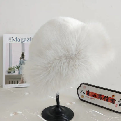 Furry Hats For Women, Autumn Winter Korean Style Warm Hats, Solid Color Flattering Mongolian Hats, Thickened Winter Outfits