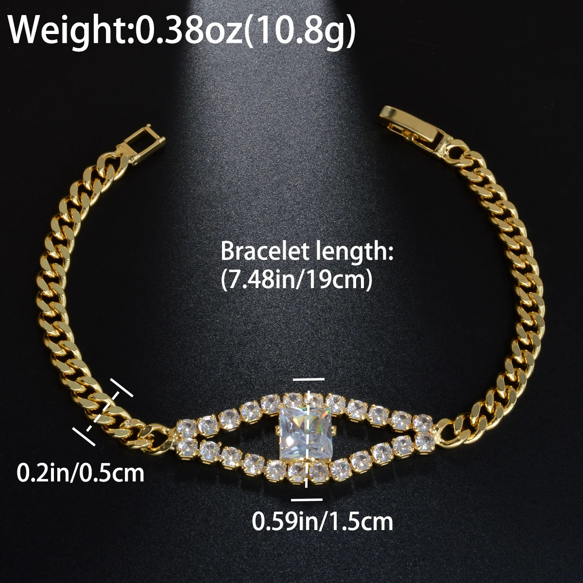 Charmoment Jewerly Double Layer Eyes Bangle for Women Elegance Crystal Circle Organ Bracelet Wedding Party Friend