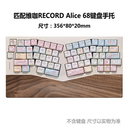 MiFuny Customized Wodden Keyboard Hand Rest Wrist Rest Ergonomic Keyboard Pad Suitable for Feker Alice 98 Mechanical Keyboards
