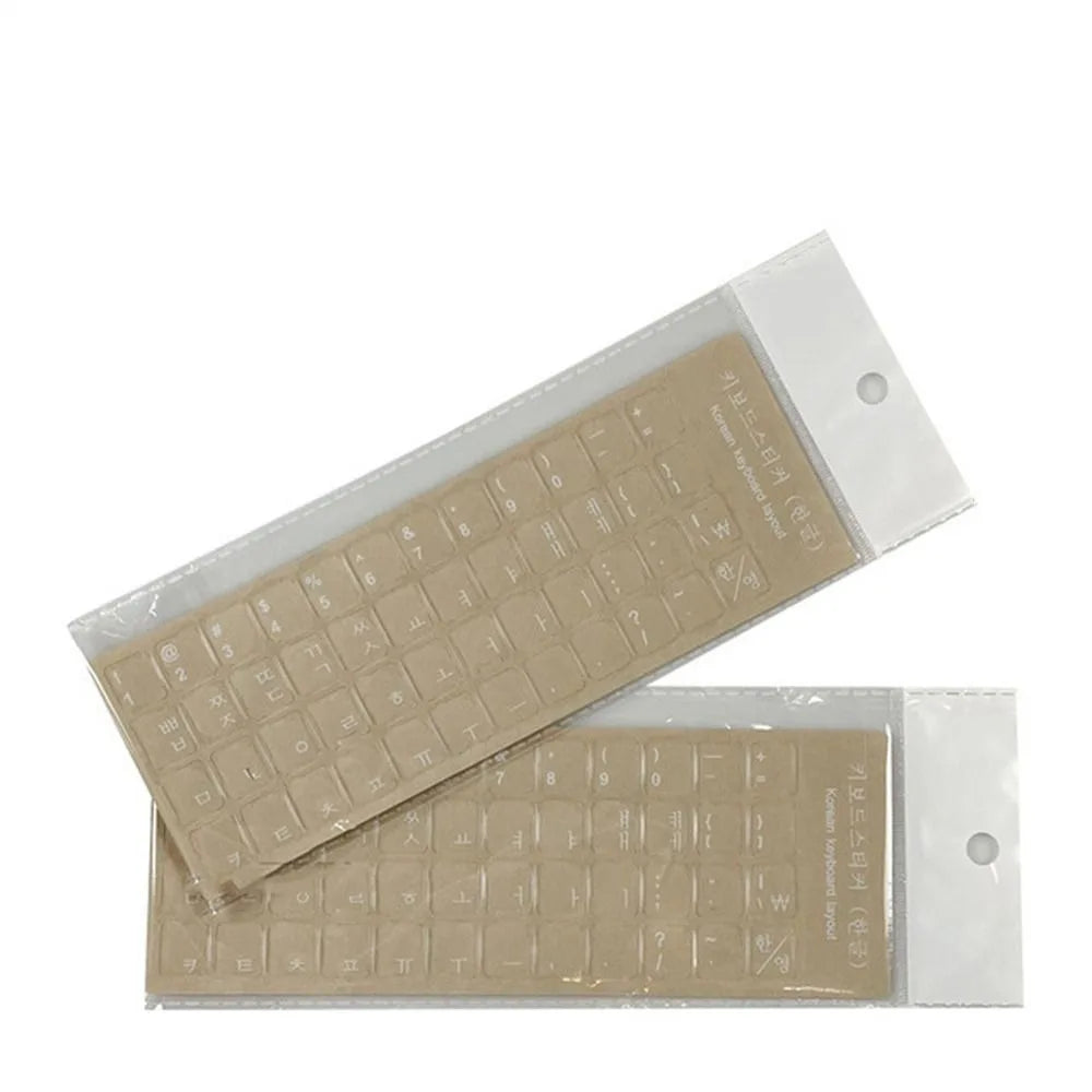 Russian English Transparent Keyboard Stickers Korean Hebrew Language Alphabet for Computer PC Dust Protection Laptop Accessories