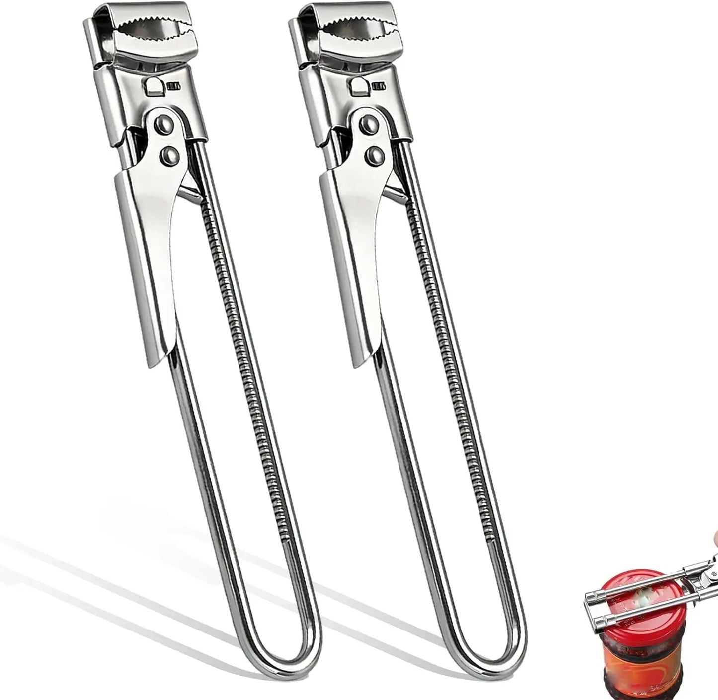 A sturdy and durable kitchen tool suitable for cans and bottles, adjustable manual stainless steel can opener, multifunctional