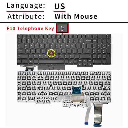 US/RU Laptop Keyboard For LENOVO Thinkpad E15 R15 GEN2/E15 Gen 2 Gen 3 Gen 4/ E15 2nd Gen 2/E15 2nd Gen 3/E15 2nd Gen 4 laptop