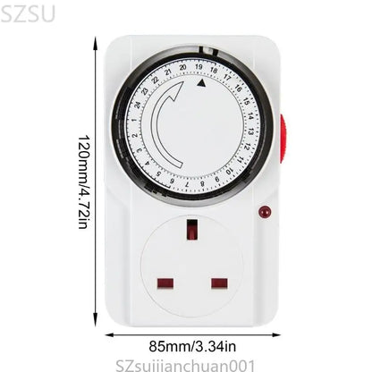 Home Security Timer Plug Socket, Automatically Controls Appliances, Deters Burglars, No Battery Required