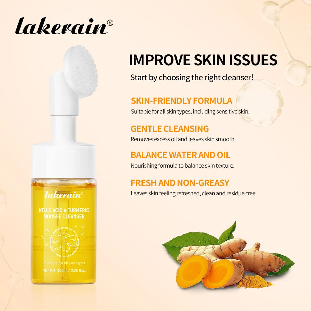 Turmeric Face Wash, Turmeric Cleanser, Turmeric Foaming Cleanser for All Skin Types