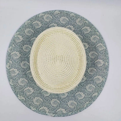 hats beach hat bohemian flat brim hat hand woven straw hat ladies summer vacation travel sun hat