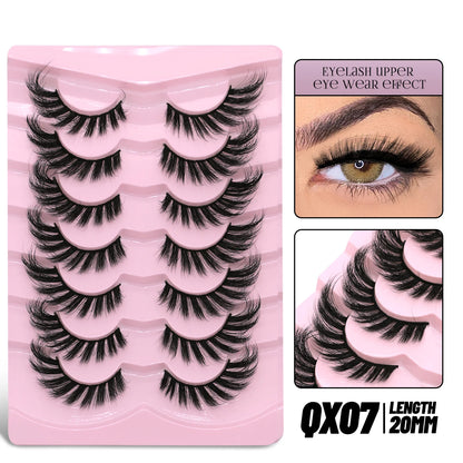 GROINNEYA Cat Eye Lashes Faux Mink Eyelashes Winged End Eye Elongated Eyelashes Fake Lashes Soft Natural long Full Strip Lashes