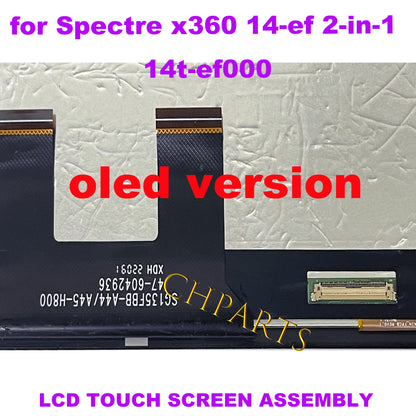 13.5" For HP Spectre x360 14 EF 2-IN-1 14 EF Touch Screen ATNA35VJ07 M54554-1J0 Laptop LCD Display Assembly OLED 3000*2000