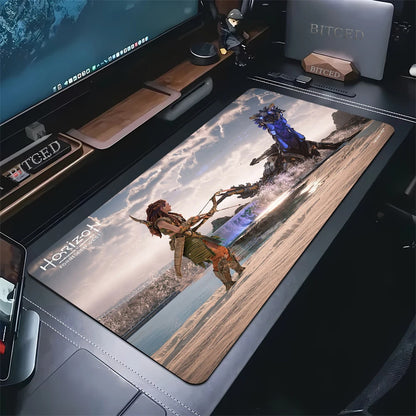 Large Gaming Mouse Pad Horizon Zero Dawn Forbidden West Mousepad For PC Gamer Desktop Decoration Office Mouse Mat Deskmat Rug