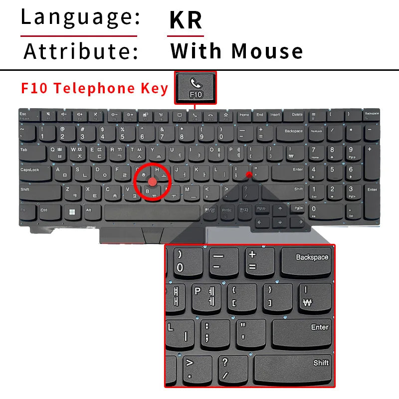 US/RU Laptop Keyboard For LENOVO Thinkpad E15 R15 GEN2/E15 Gen 2 Gen 3 Gen 4/ E15 2nd Gen 2/E15 2nd Gen 3/E15 2nd Gen 4 laptop