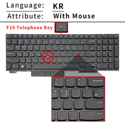 US/RU Laptop Keyboard For LENOVO Thinkpad E15 R15 GEN2/E15 Gen 2 Gen 3 Gen 4/ E15 2nd Gen 2/E15 2nd Gen 3/E15 2nd Gen 4 laptop