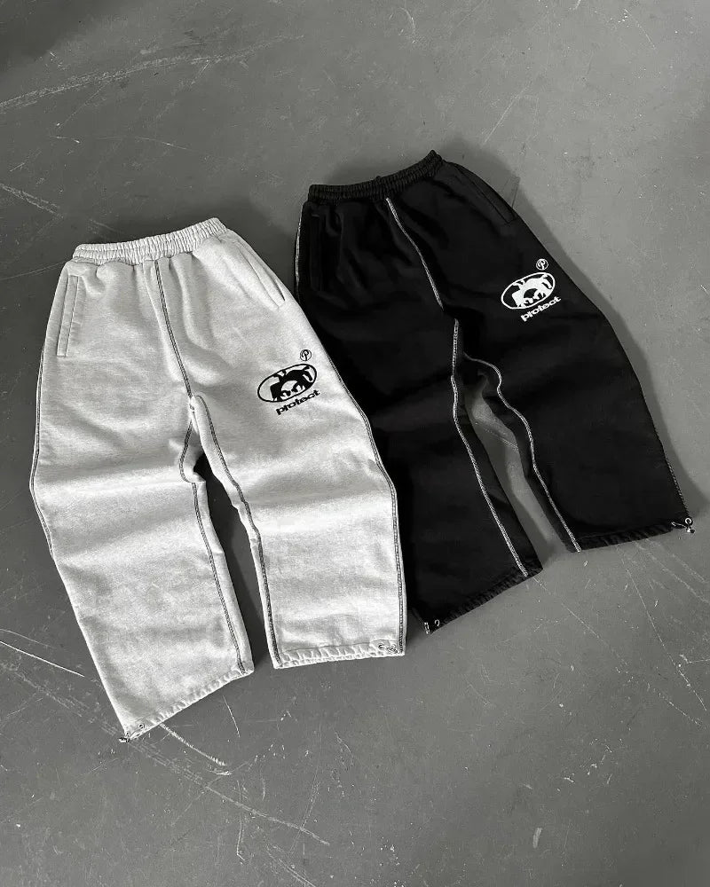 Casual pants American retro y2k couples trousers hoodies jogger embroidered pink long sports pants street wear hot sale track