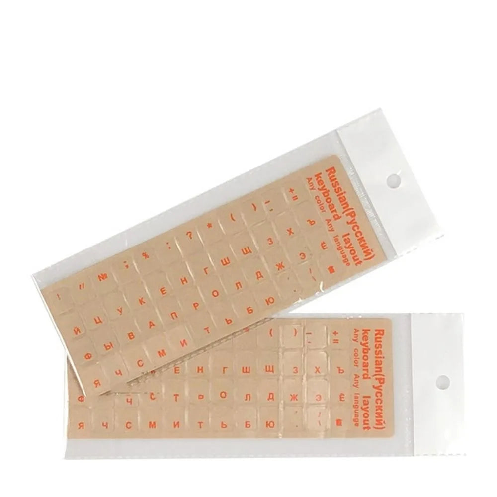 Russian English Transparent Keyboard Stickers Korean Hebrew Language Alphabet for Computer PC Dust Protection Laptop Accessories